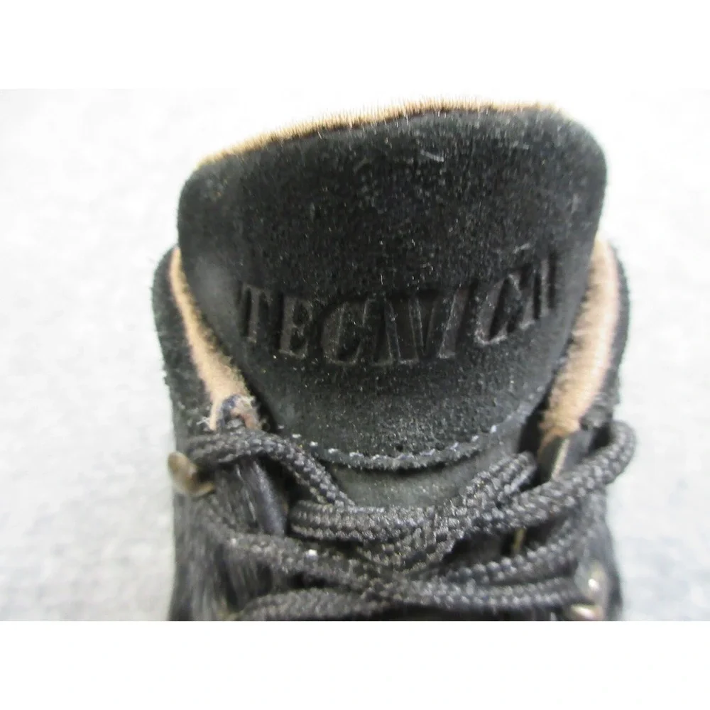 Tecnica Goat Hair Boots Womens Size 9 Black Lace Up Shoes Ankle Booties‎ EU39